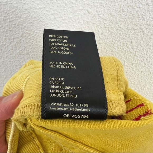 Urban Outfitters BDG Cowboy Jeans Color Pants Mustard Yellow 26 - Picture 7 of 8